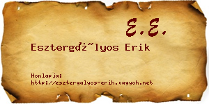 Esztergályos Erik névjegykártya